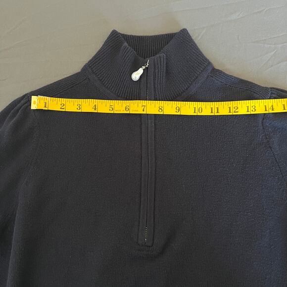 Kilte The Taylor Quarter Zip Cashmere Cotton Blend Sweater Size 2 Medium - Picture 9 of 13